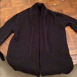 Black soft-knit cardigan